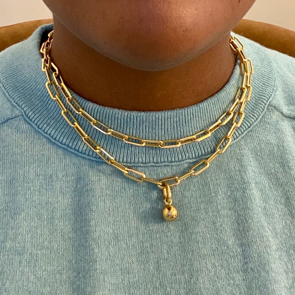 Motley London 18k Gold Curator Necklace w Charm